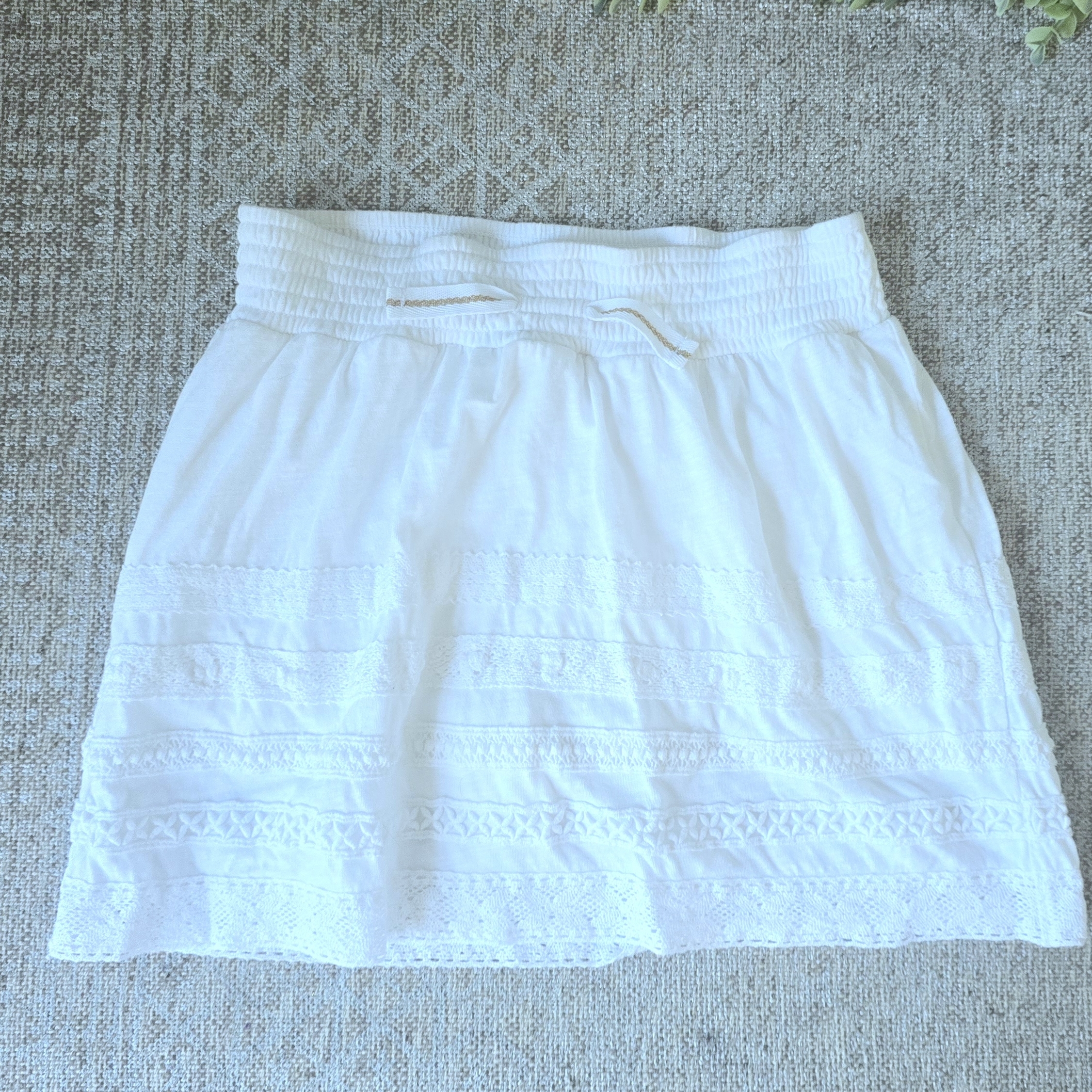Cat & Jack White Skort With Lace Accents